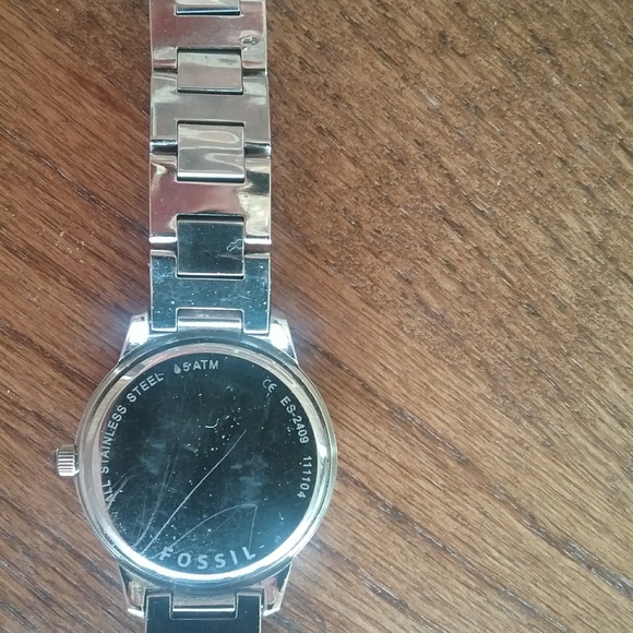 Fossil Two Tone Gold and Silver Watch w/Rhinestone - Picture 4 of 6